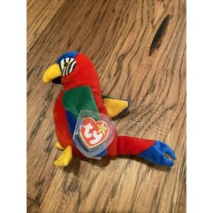 Ty Original Beanie Baby "Jabber" Parrot - Retired  1998